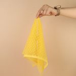 پارچه ی تور زرد